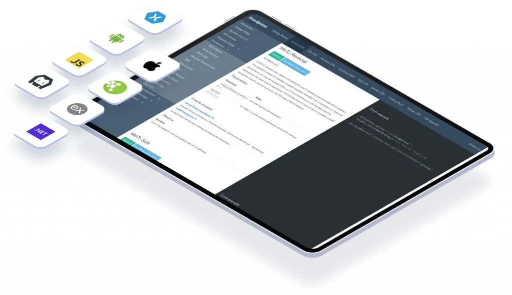 Handpoint developer documentation with SDK platforms